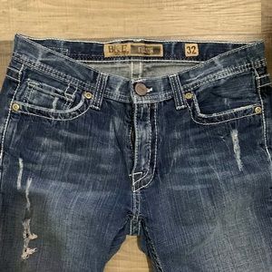 Mens Buckle Bootcut Jeans